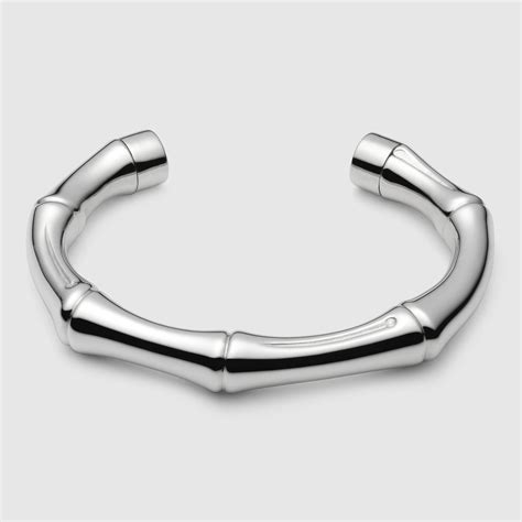 gucci bamboo bangle silver|gucci link bracelet sterling silver.